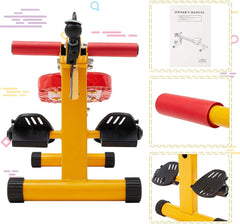 Meooeck Kids Rowing Machine Fitness Exercise Equipment for Kids Indoor Waist and Back Exerciser Adjustable Children Workout Equipment for Physical Training Beginners Children Toddler Outdoor Sports