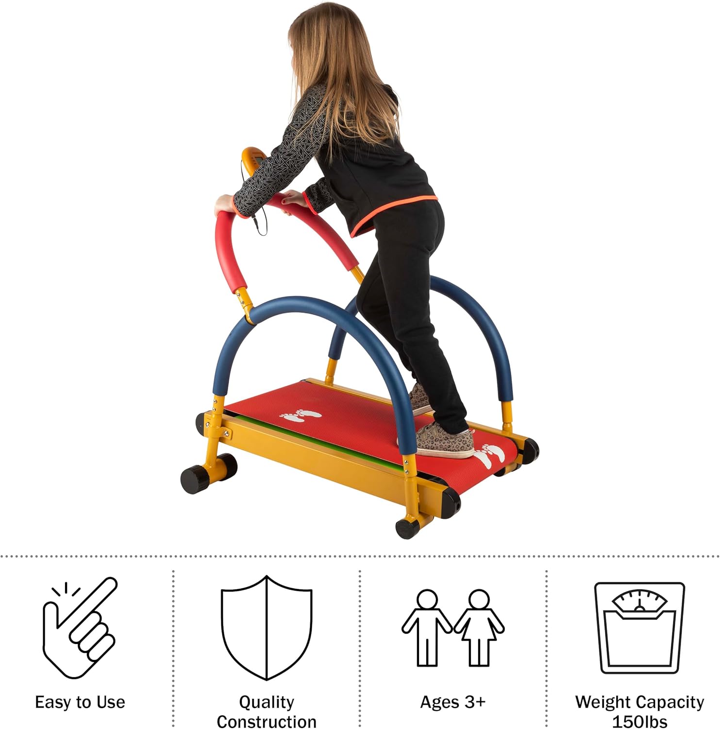 Kids Treadmill Workout Equipment - Indoor Toddler Gym, Toddler Treadmills for Home(Large)